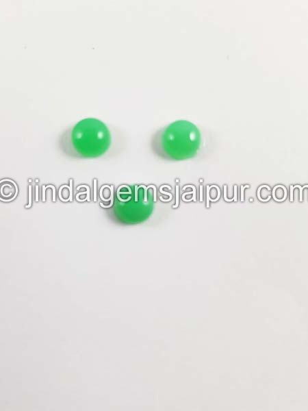 Chrysoprase Smooth Round Cabochon